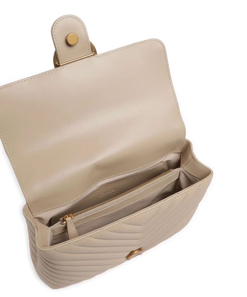 Pinko Love Lady Puff Classic Bolso de mano beige/grigio fumo/antique gold