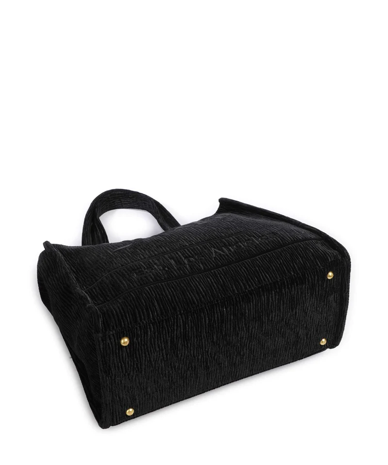 Juicy Couture Iris Crinkled Velvet L Bolsa shopping black