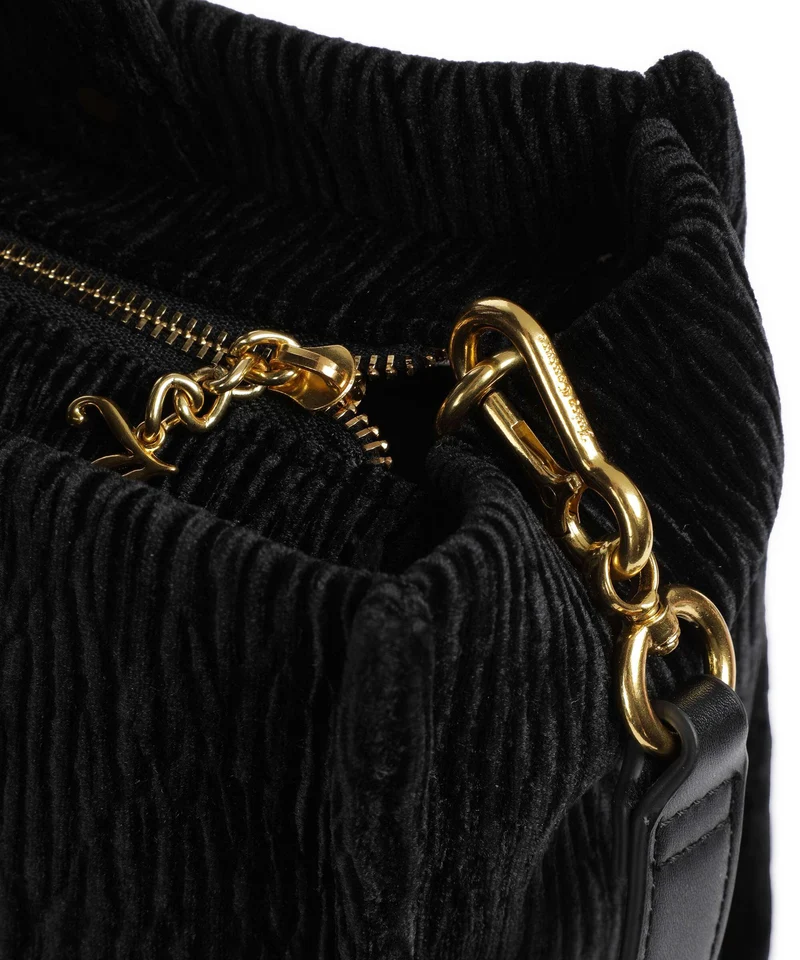 Juicy Couture Iris Crinkled Velvet L Bolsa shopping black