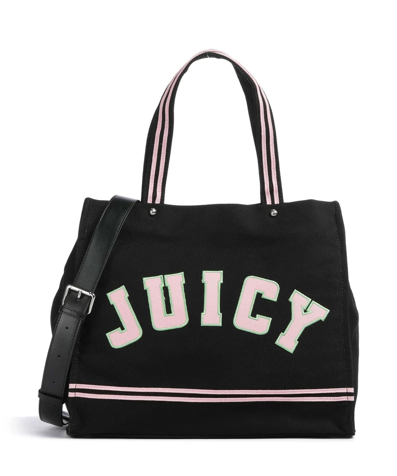 Juicy Couture Iris Patch Canvas L Bolsa shopping black/juicy pink