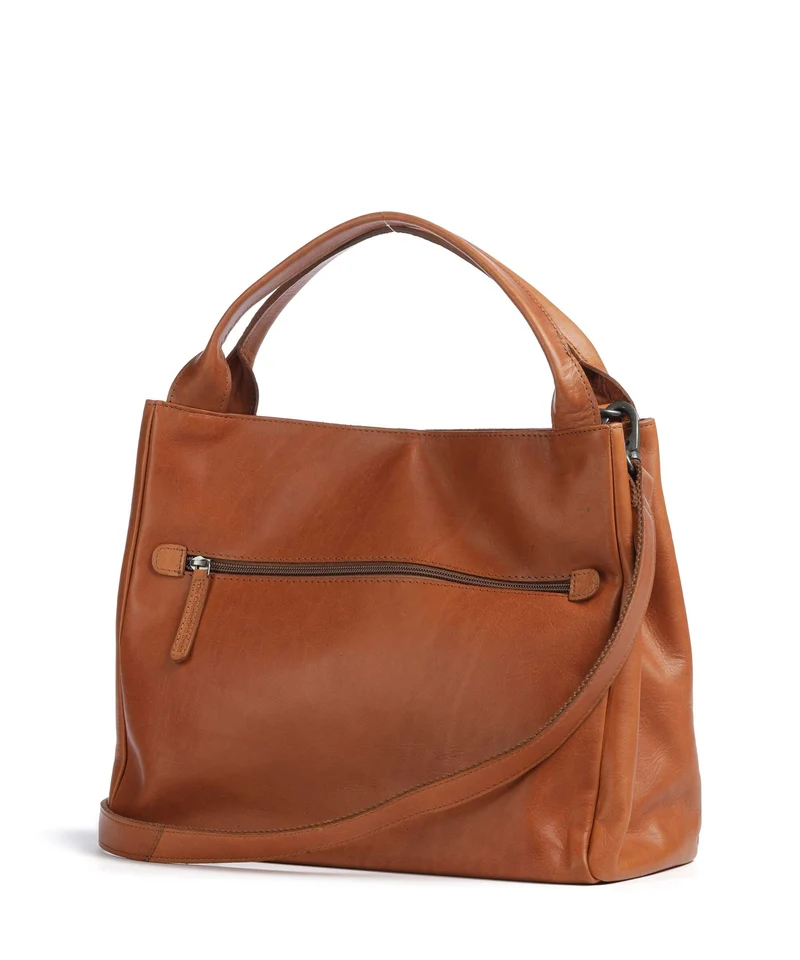 The Chesterfield Brand Wax Pull Up Cow Fioline Bolso de mano cognac