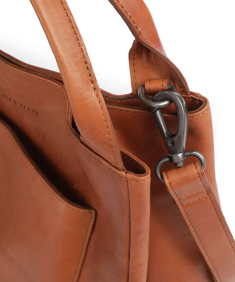 The Chesterfield Brand Wax Pull Up Cow Fioline Bolso de mano cognac