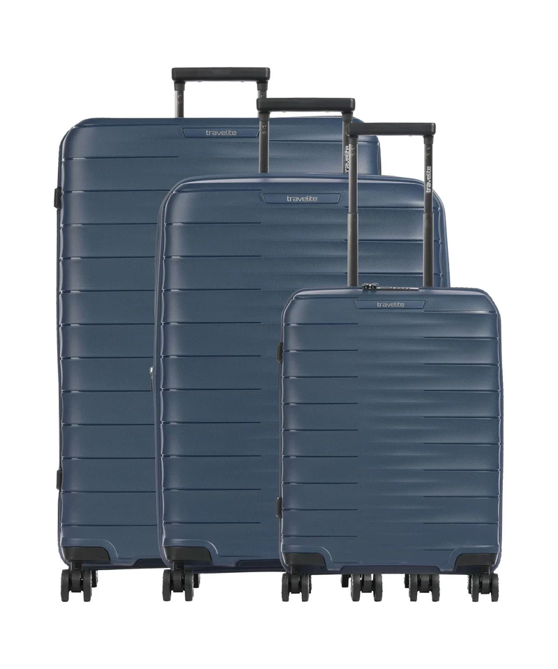 Travelite Mooby Juego de maletas (4 ruedas) marine