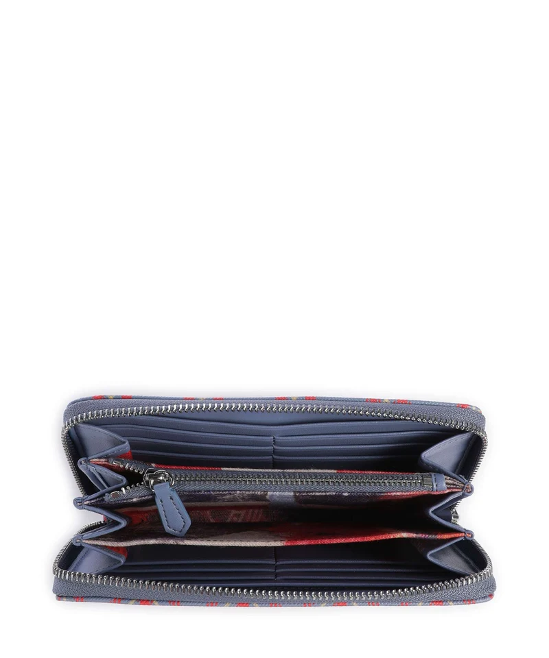 Vivienne Westwood Saffiano Printed Classic Monedero blue/orange tartan