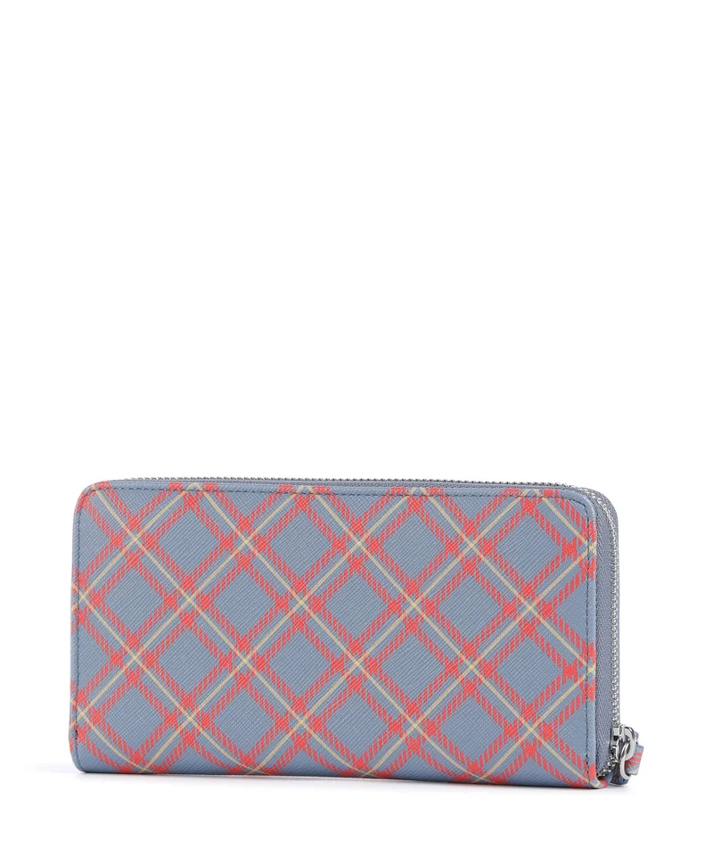 Vivienne Westwood Saffiano Printed Classic Monedero blue/orange tartan