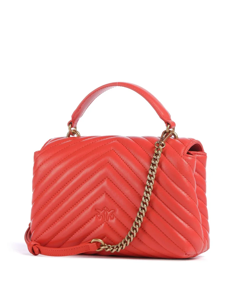 Pinko Love Lady Puff Mini Bolso de mano rosso mandarino/antique gold