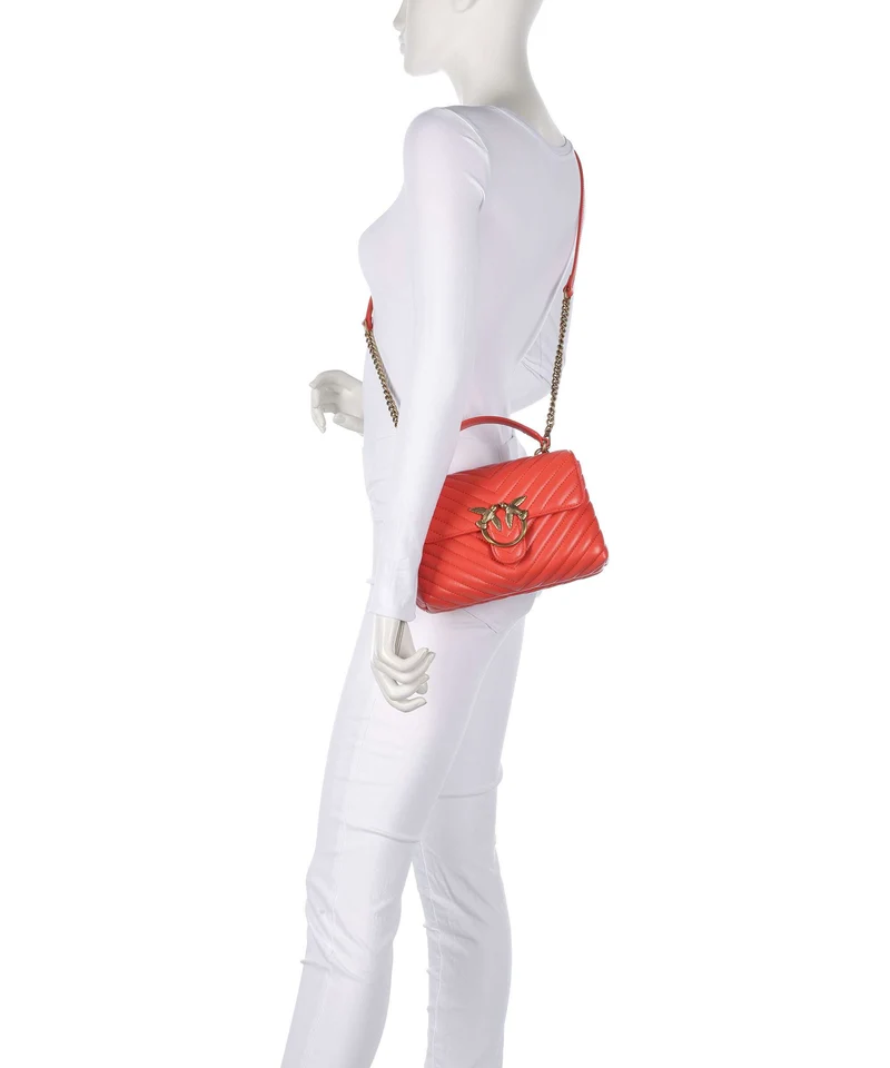 Pinko Love Lady Puff Mini Bolso de mano rosso mandarino/antique gold