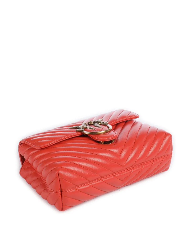 Pinko Love Lady Puff Mini Bolso de mano rosso mandarino/antique gold