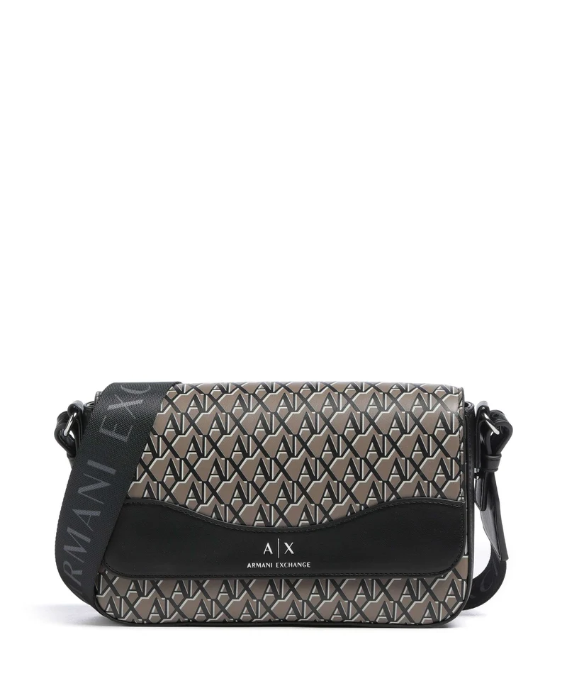 Armani Exchange Wave Monogram Bandolera brown bass/black