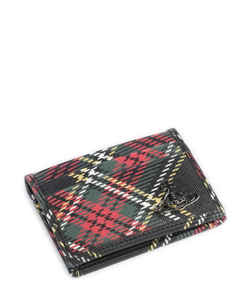 Vivienne Westwood Saffiano Printed Tarjetero chelsea tartan