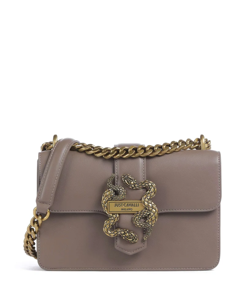 Just Cavalli Iconic Snakes Bolso de hombro taupe