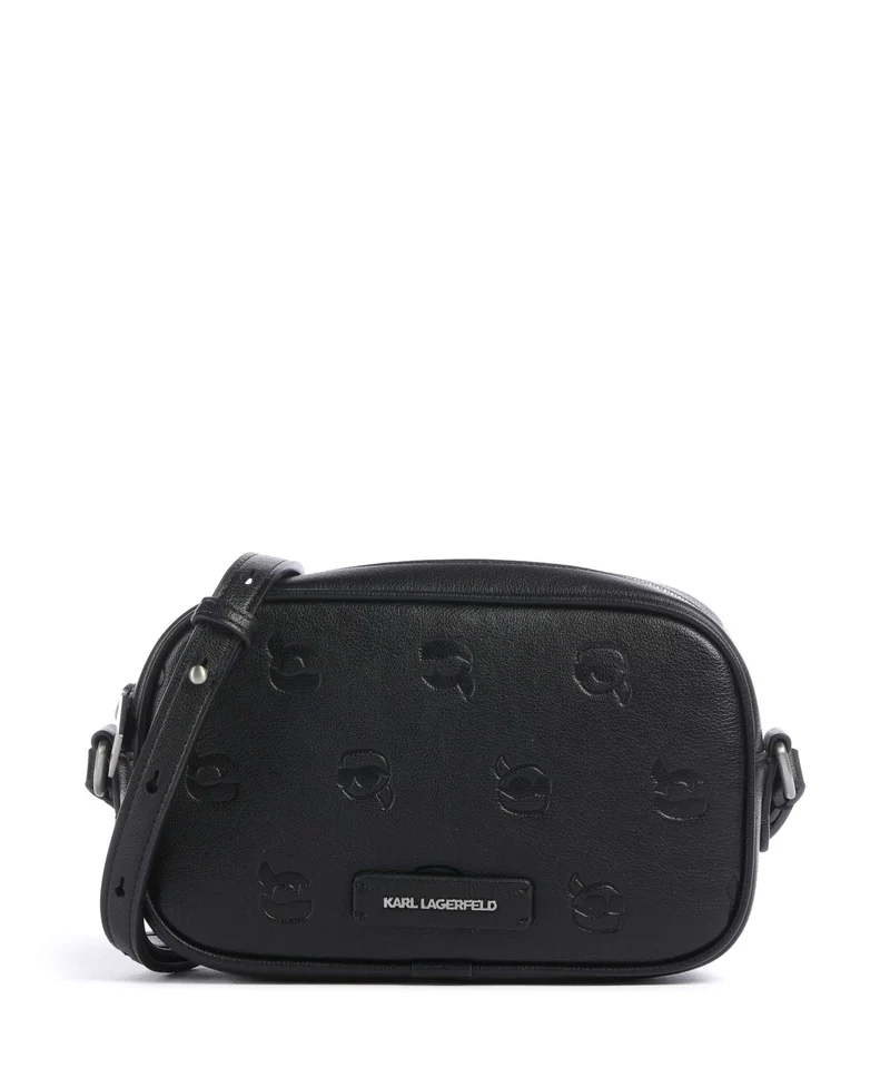 Karl Lagerfeld K/Ikon Monogram Bandolera tonal black
