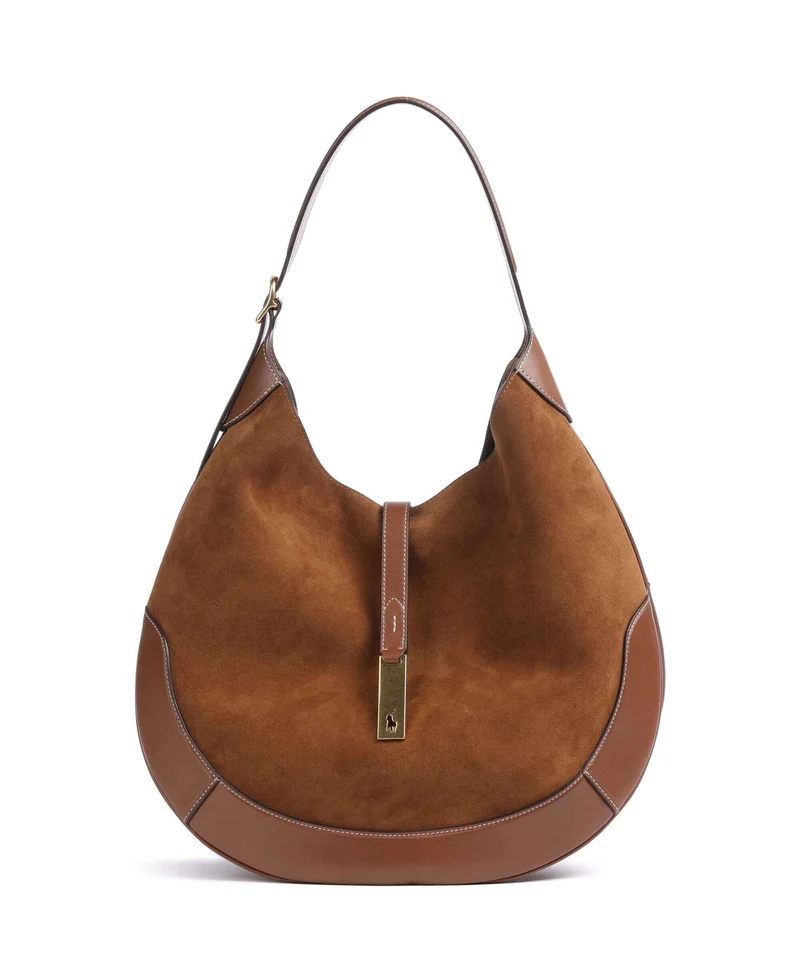 Polo Ralph Lauren ID Collection Medium Bolso de hobo cinnamon/cuoio