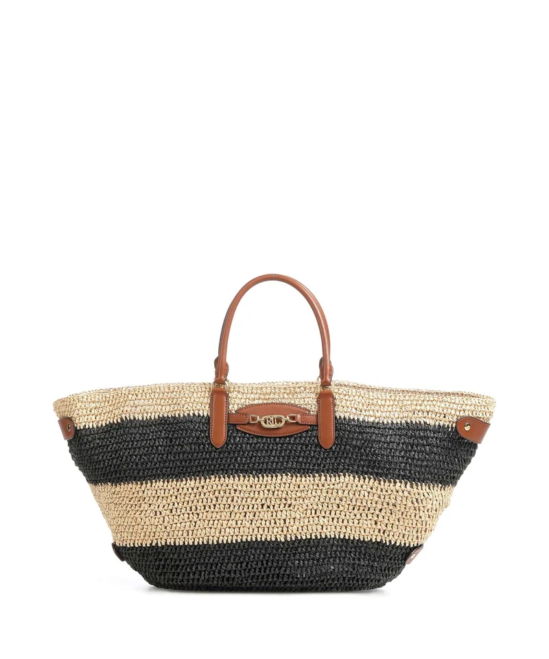 Lauren Ralph Lauren Daphney 40 Straw Bolso de mano natural/black/lauren tan