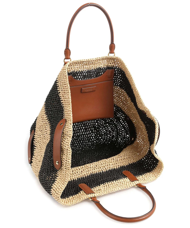 Lauren Ralph Lauren Daphney 40 Straw Bolso de mano natural/black/lauren tan