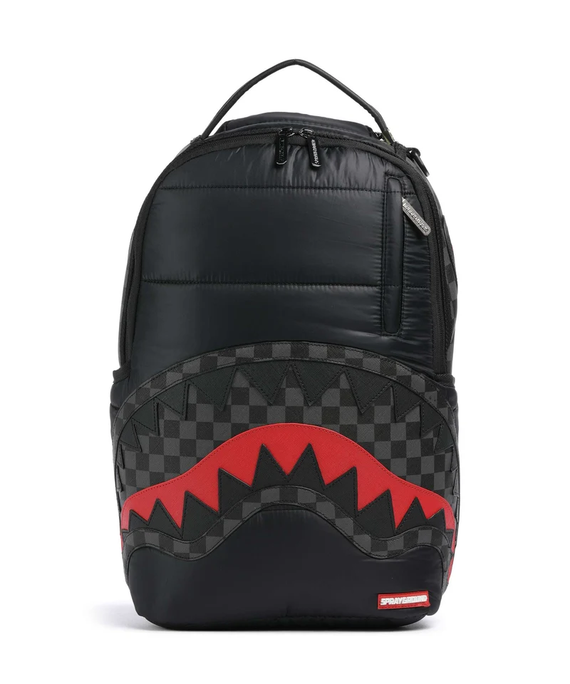 Sprayground Black Puffer Check Mochila black/grey