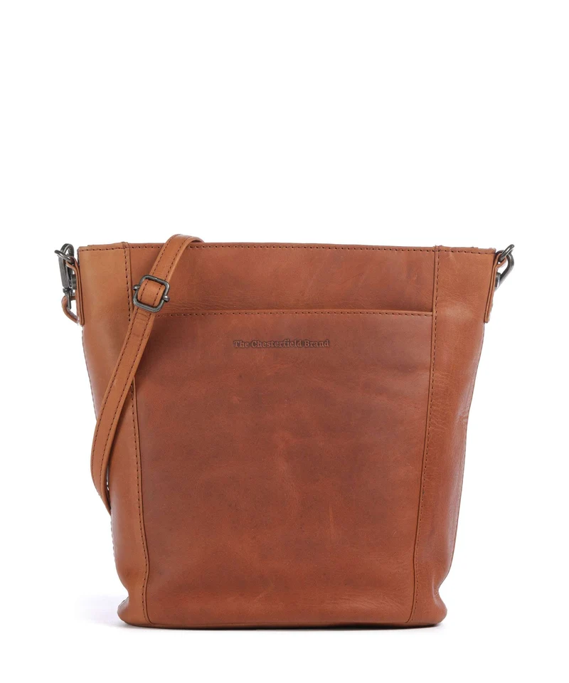 The Chesterfield Brand Wax Pull Up Cow Moore Bucket bolso de mano cognac