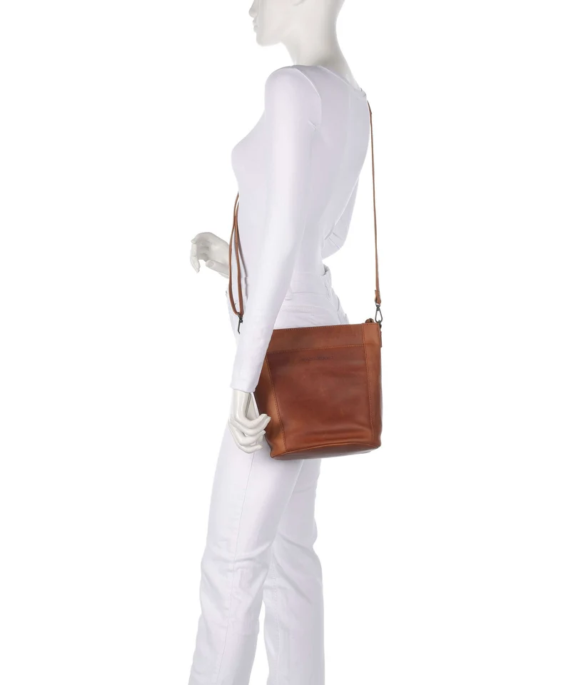 The Chesterfield Brand Wax Pull Up Cow Moore Bucket bolso de mano cognac