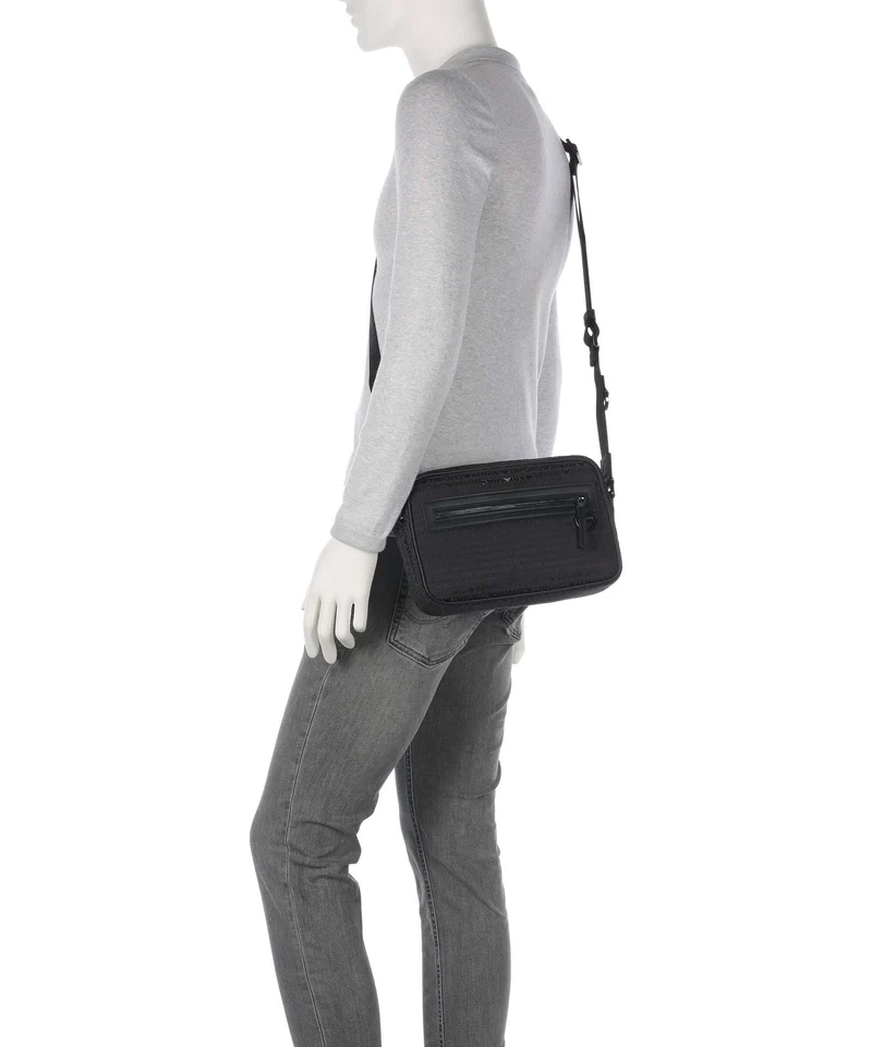 Emporio Armani Logo Jacquard Bandolera bristol black