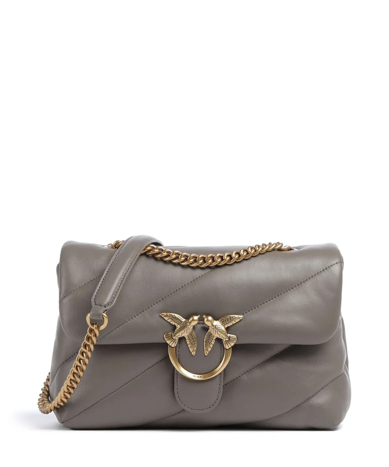 Pinko Love Puff Classic Bolso de hombro grigio asfalto/antique gold