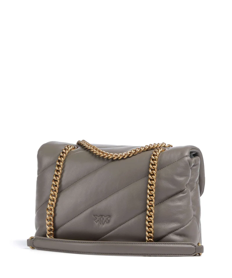 Pinko Love Puff Classic Bolso de hombro grigio asfalto/antique gold