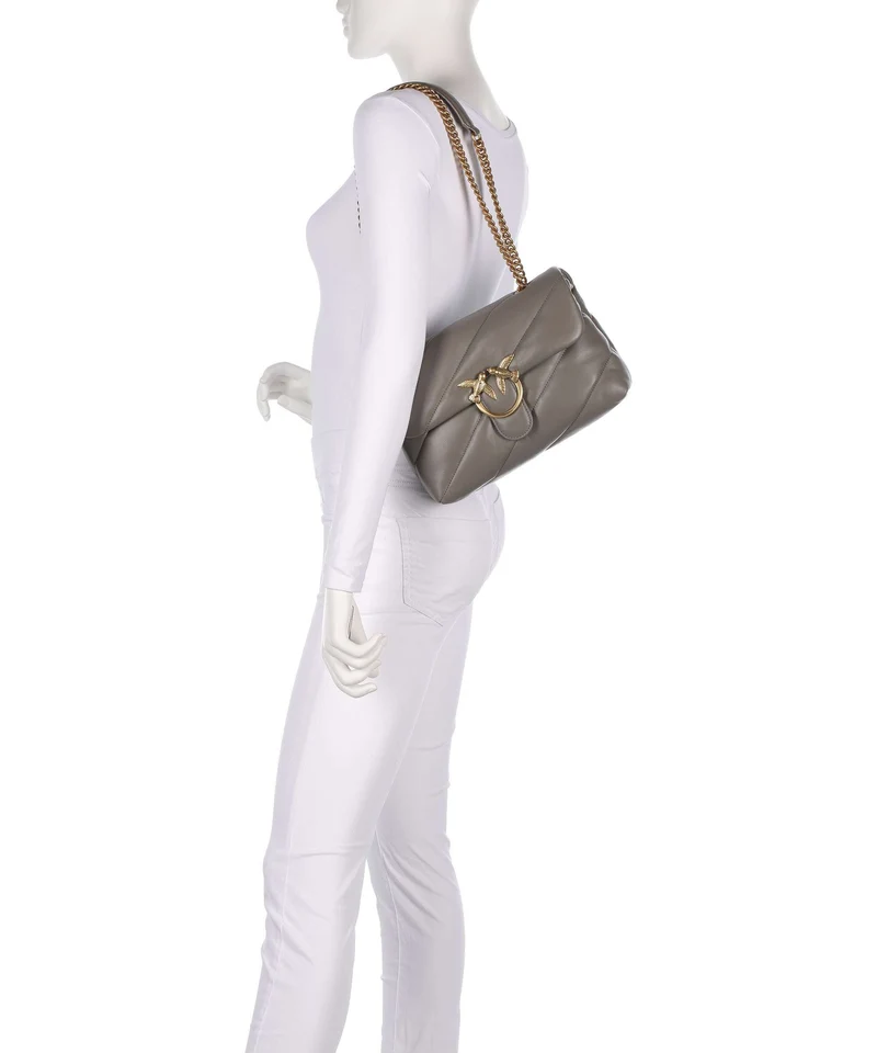 Pinko Love Puff Classic Bolso de hombro grigio asfalto/antique gold