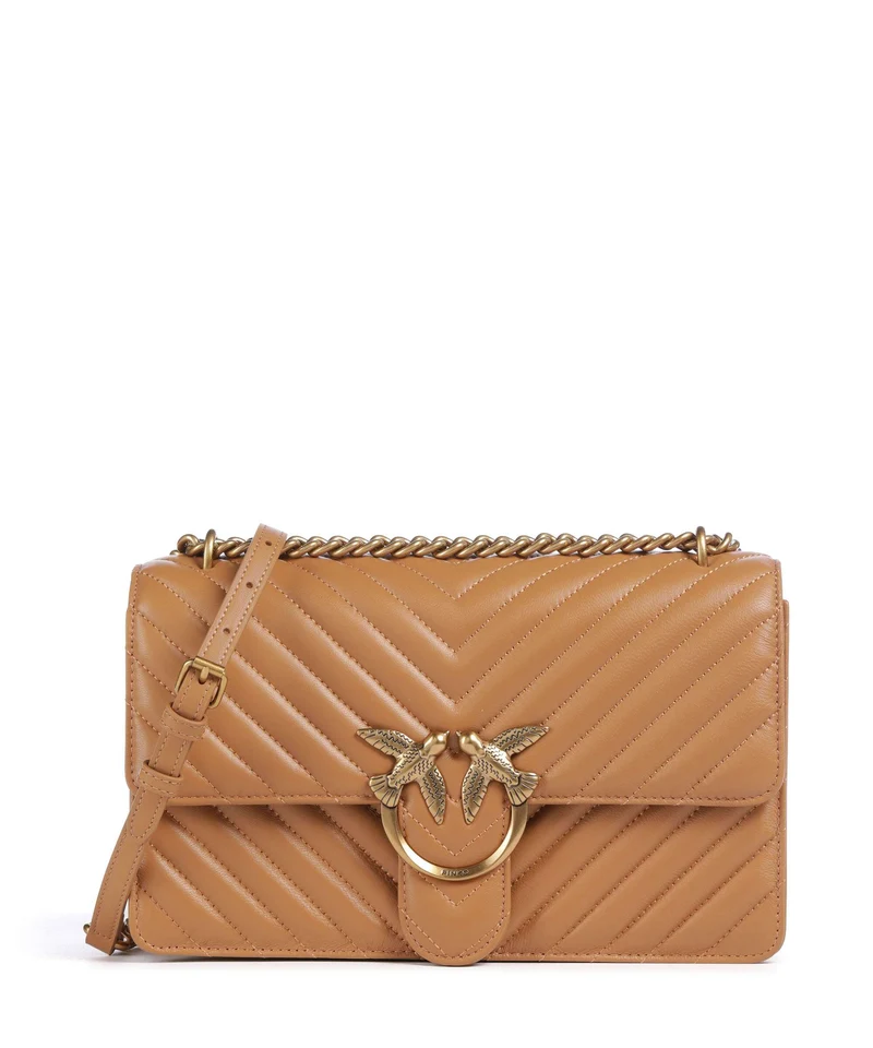 Pinko Love One Classic Bolso de hombro torrone/antique gold