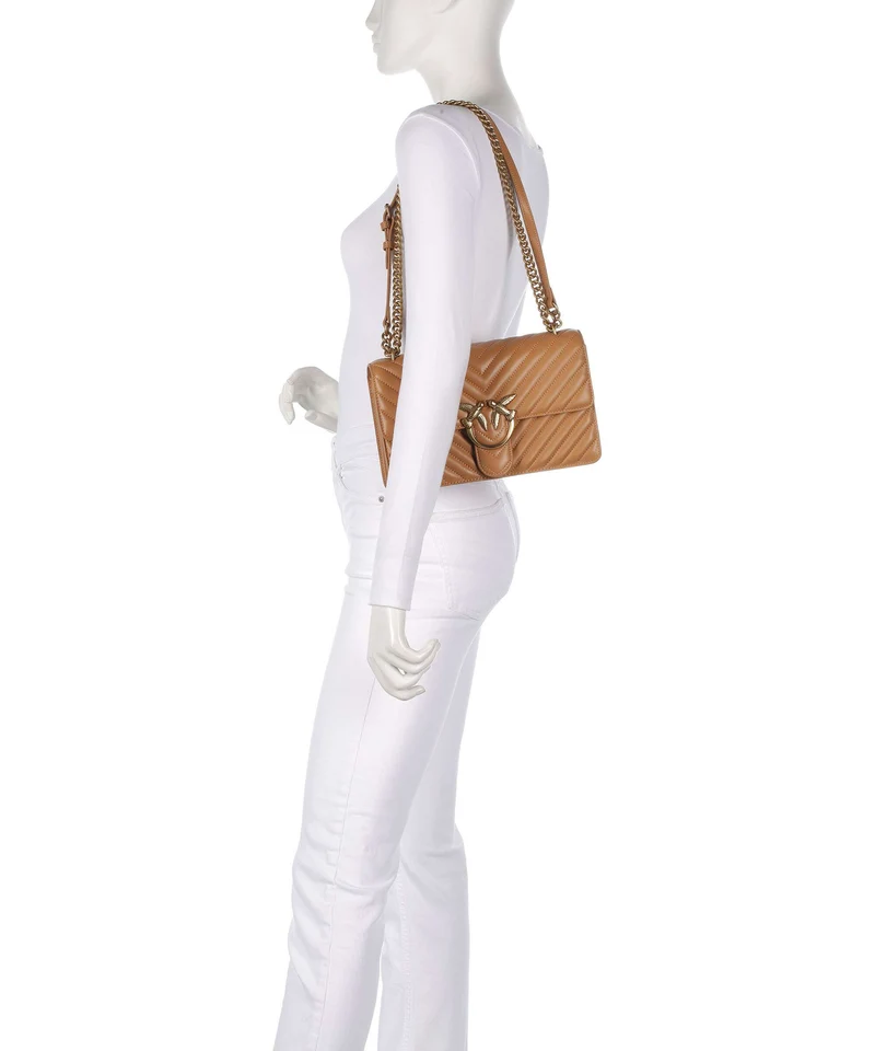 Pinko Love One Classic Bolso de hombro torrone/antique gold