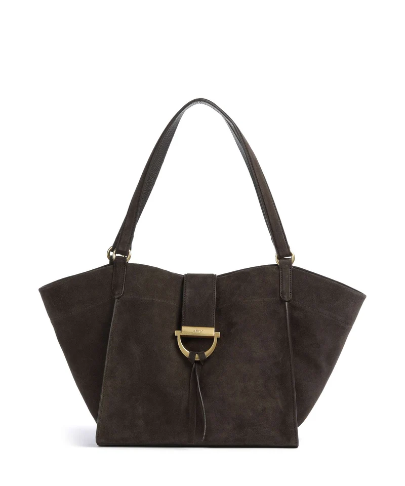 Abro Suede Temi Bolsa shopping dark brown