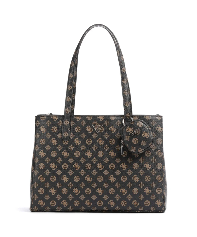 Guess Power Play Bolsa shopping mocha logo