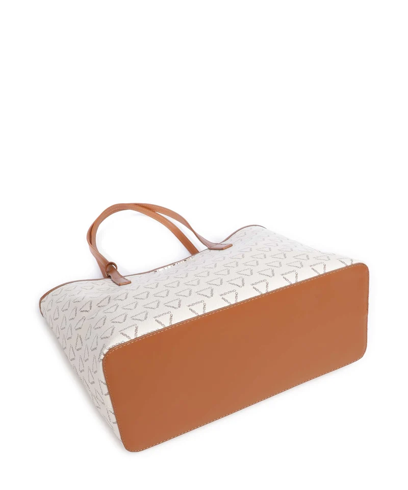 Valentino Bags Lady Re Bolsa shopping bianco/cuoio