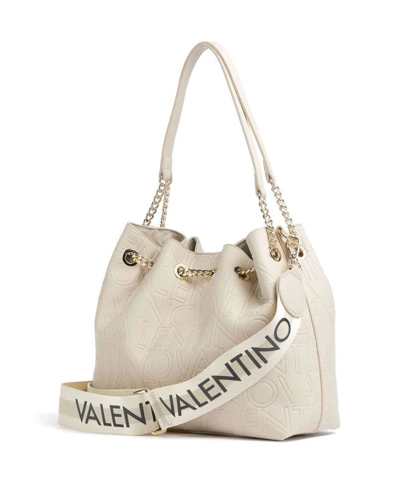 Valentino Bags Pansy Bucket bolso de mano ecru