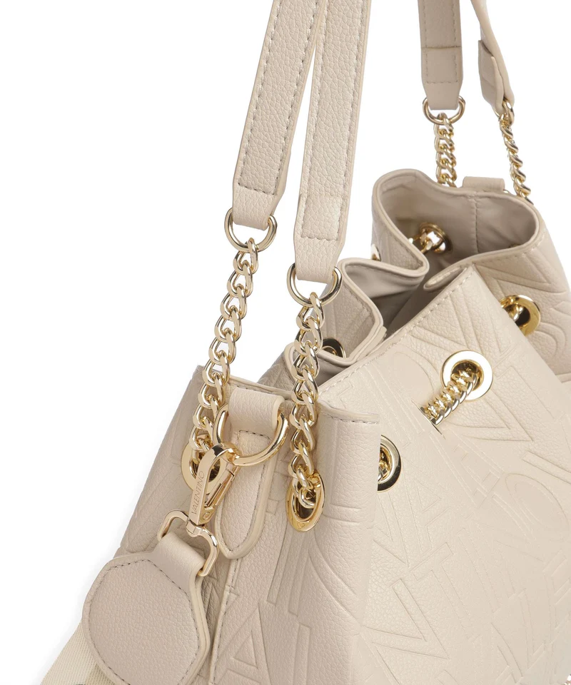 Valentino Bags Pansy Bucket bolso de mano ecru