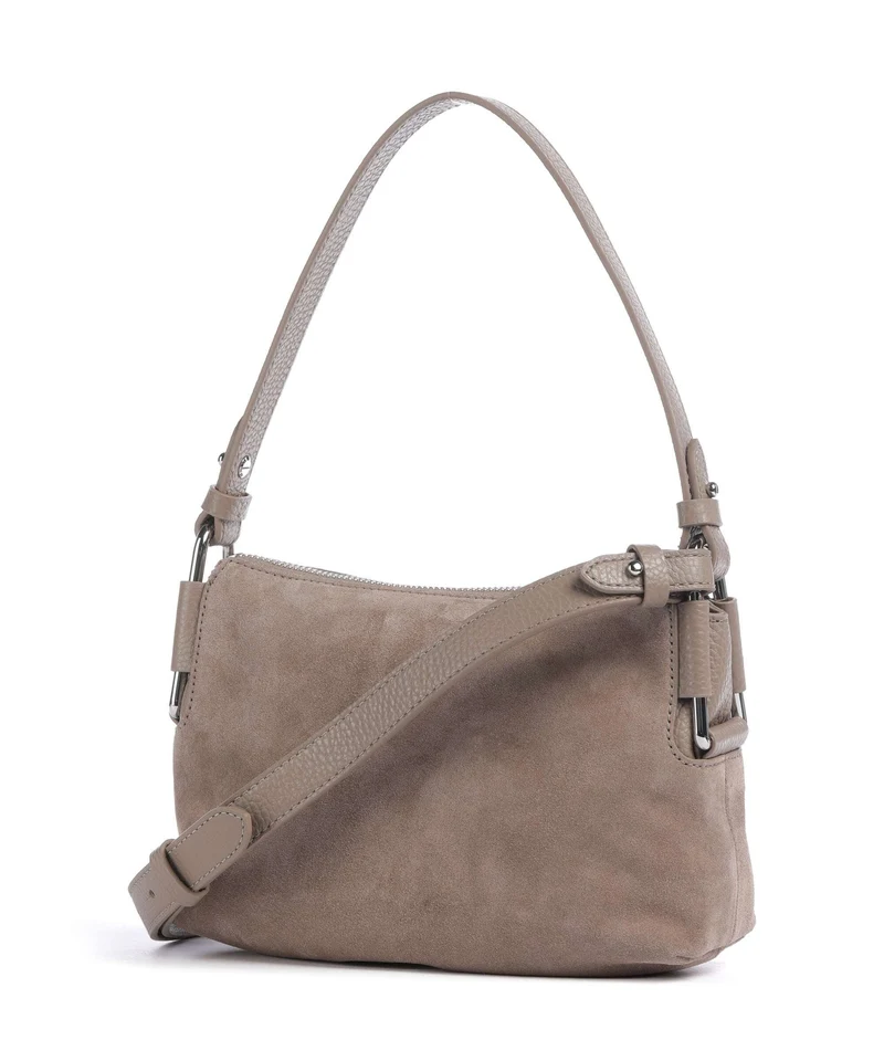 Coccinelle Rebekka Suede Bolso de hombro warm taupe