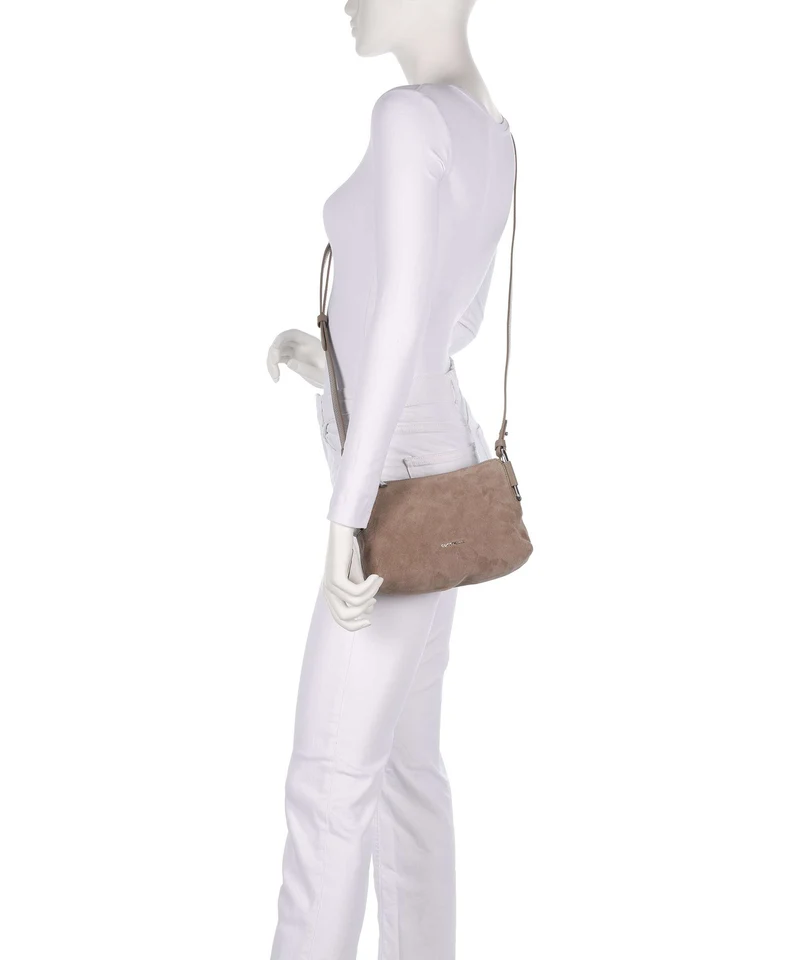 Coccinelle Rebekka Suede Bolso de hombro warm taupe