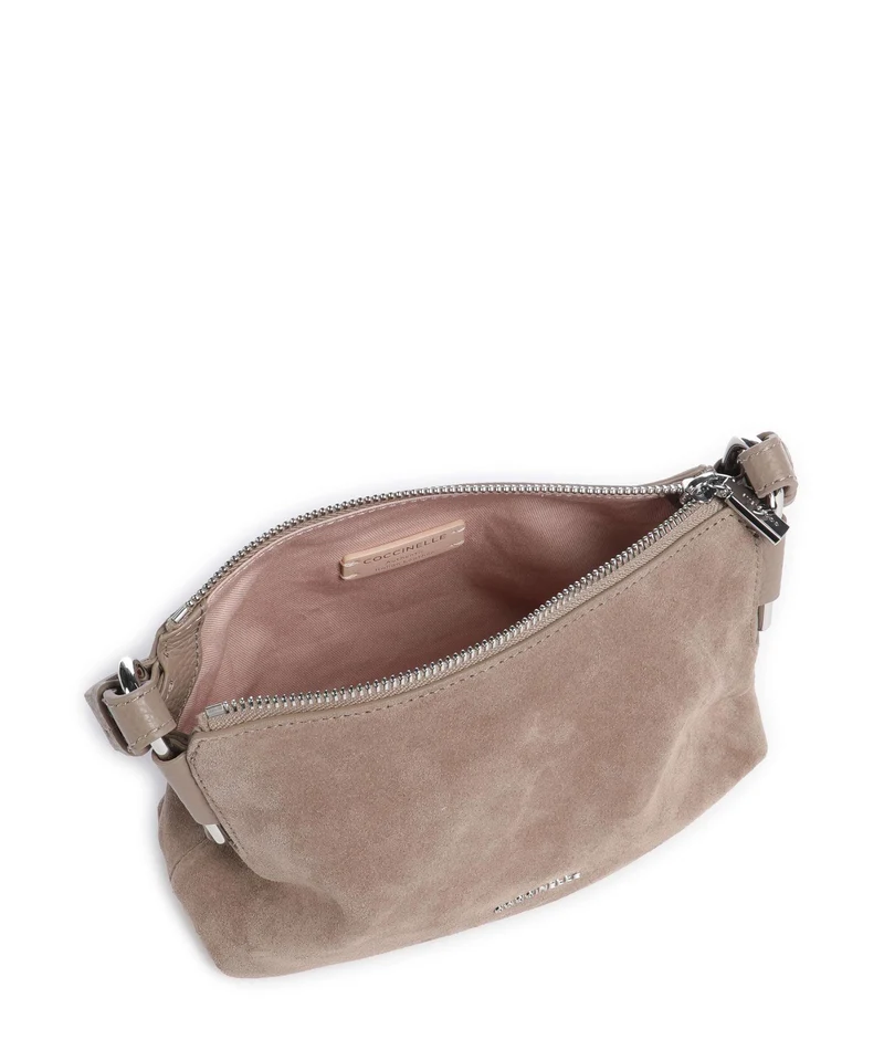 Coccinelle Rebekka Suede Bolso de hombro warm taupe