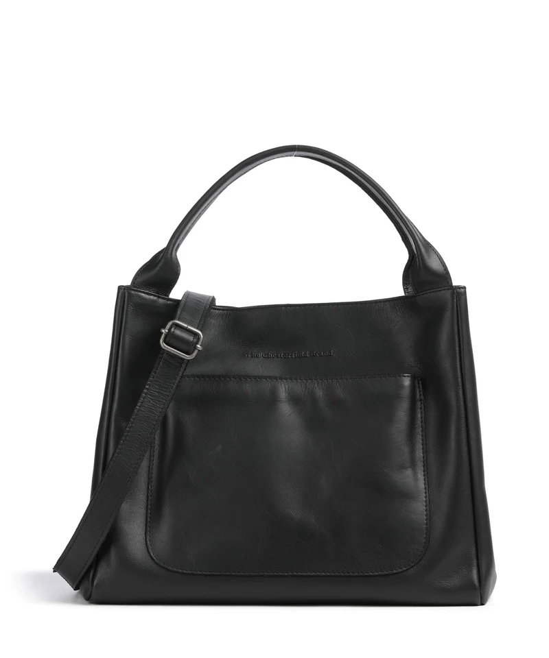 The Chesterfield Brand Wax Pull Up Cow Fioline Bolso de mano black