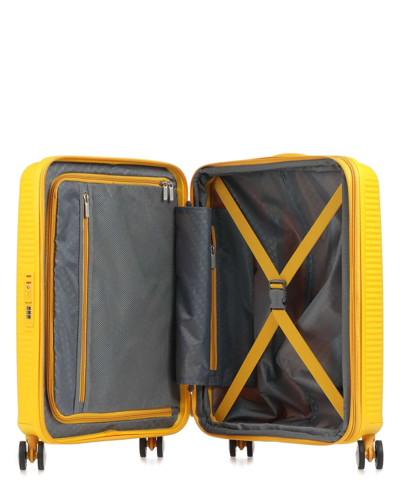 American Tourister Soundbox Maleta con 4 ruedas golden yellow
