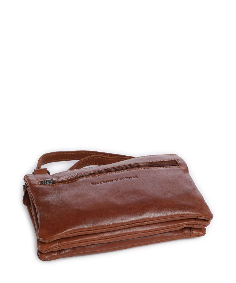The Chesterfield Brand Washed Waxed Cow Osaka Bandolera cognac