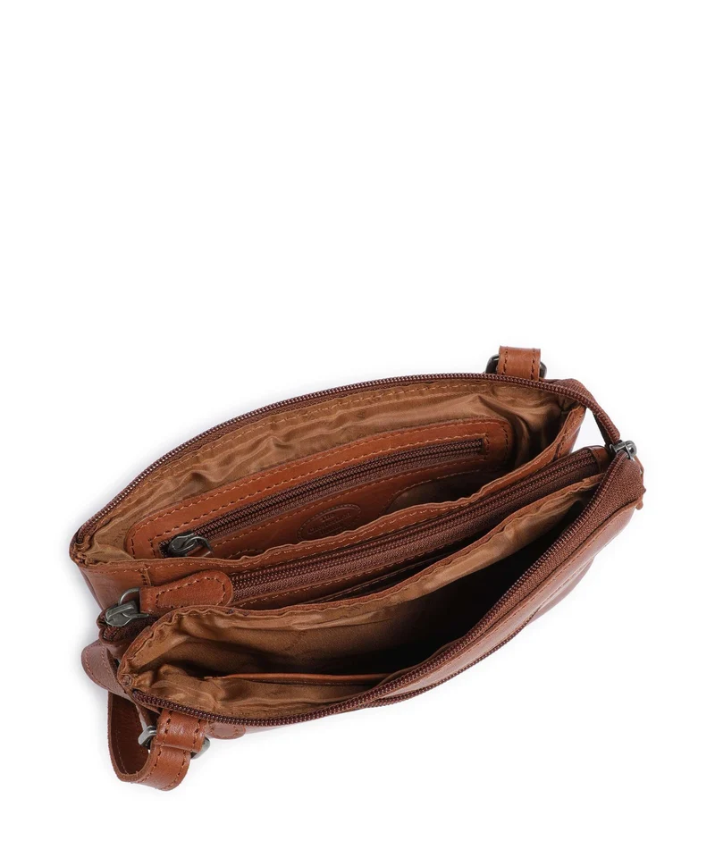 The Chesterfield Brand Washed Waxed Cow Osaka Bandolera cognac