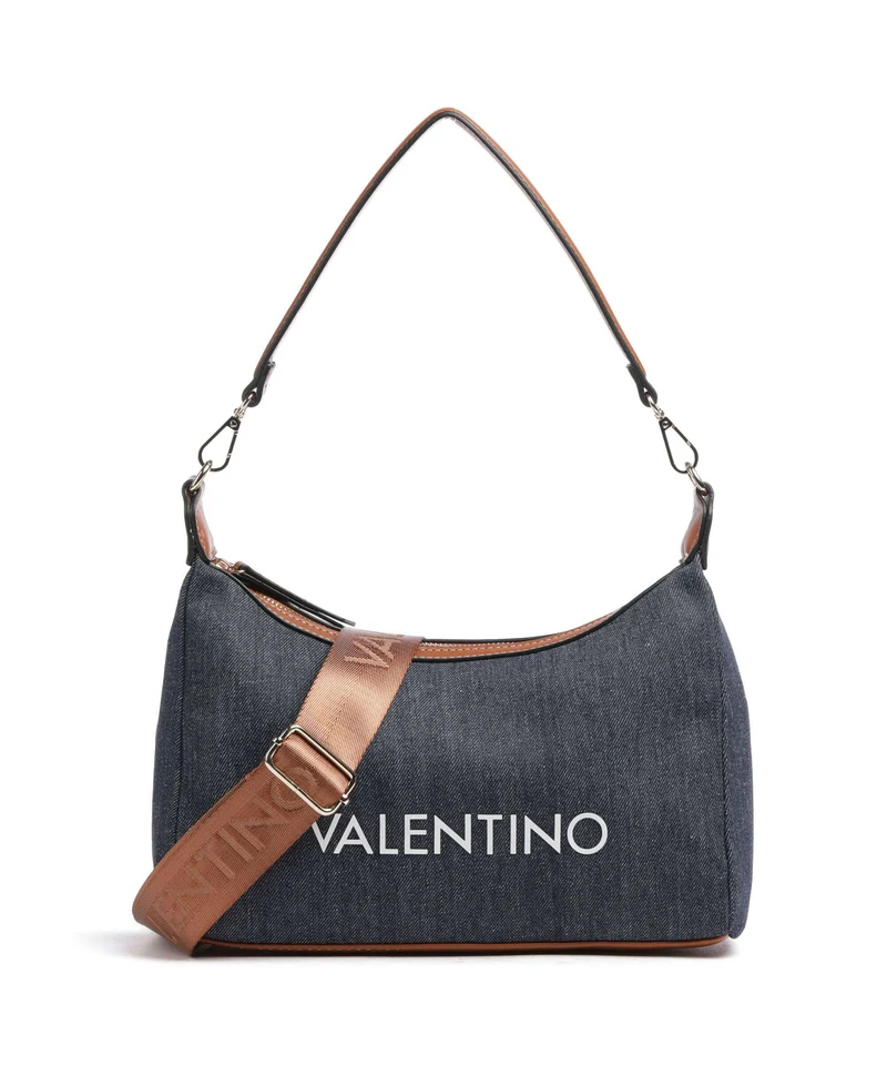 Valentino Bags Leith Bolso de hombro denim/cuoio