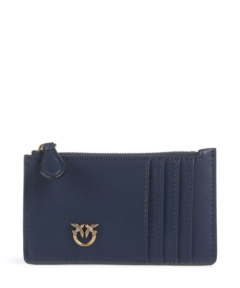 Pinko Airone Tarjetero blu indaco ombroso/antique gold