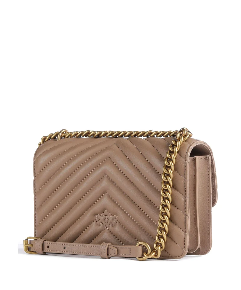 Pinko Love One Mini Bolso de hombro biscotto zenzero/antique gold