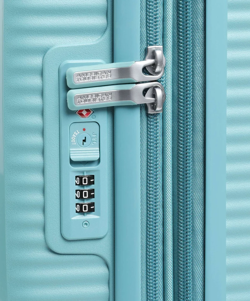 American Tourister Soundbox Maleta con 4 ruedas turquoise tonic