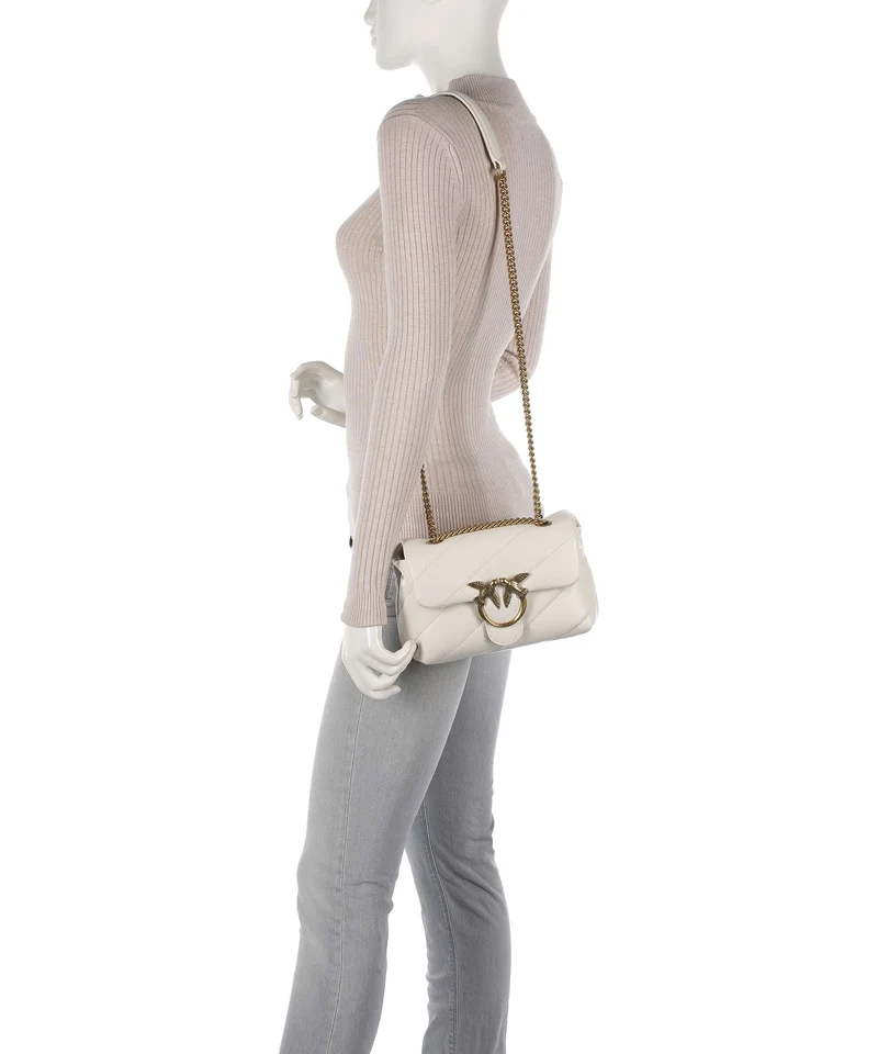 Pinko Love Puff Mini Bolso de hombro bianco seta/antique gold
