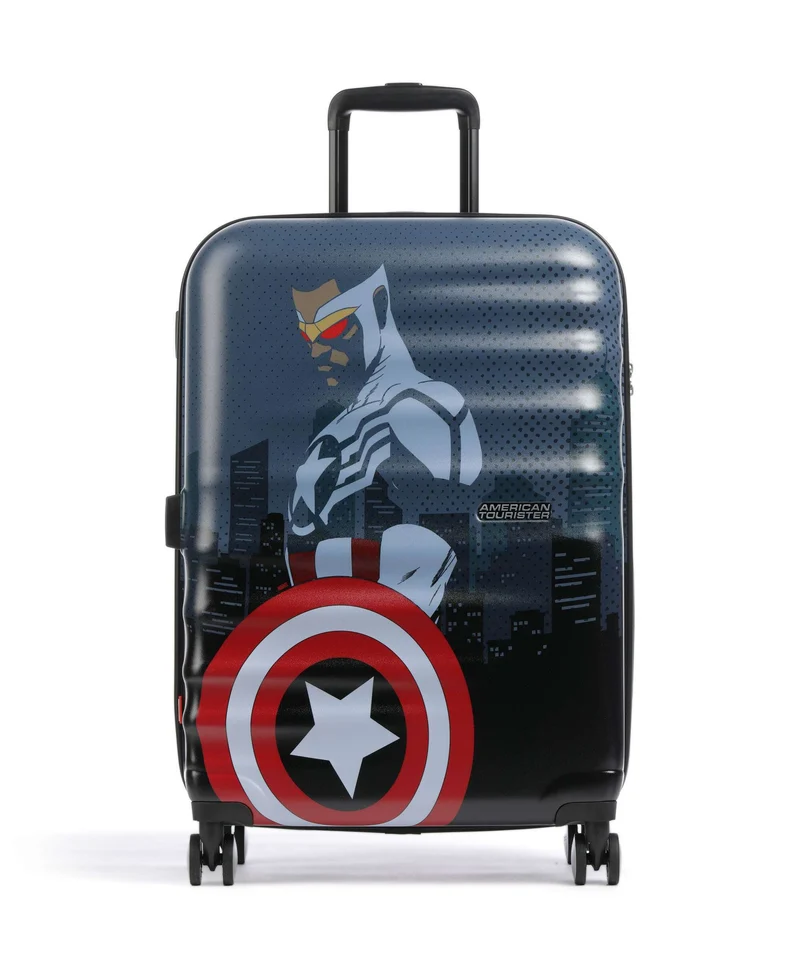 American Tourister Wavebreaker Disney Maleta con 4 ruedas captain america city