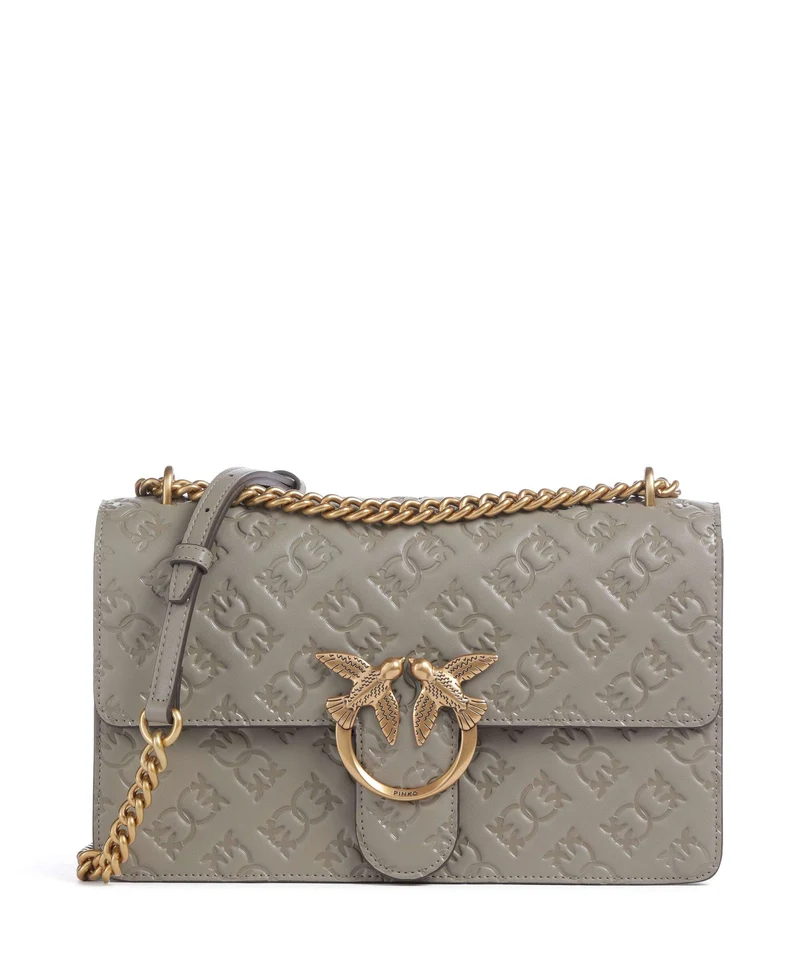 Pinko Love One Classic Bolso de hombro noce/antique gold