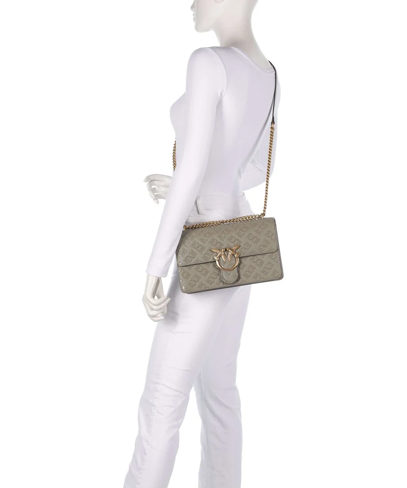Pinko Love One Classic Bolso de hombro noce/antique gold