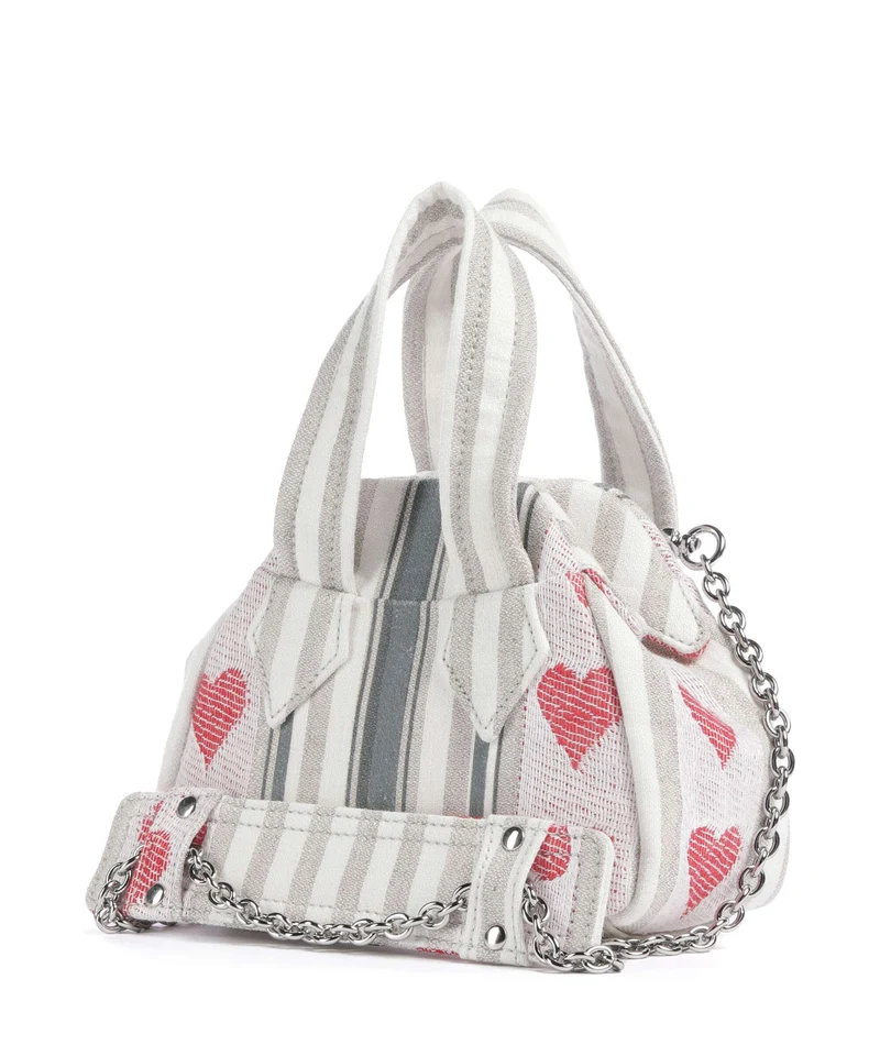 Vivienne Westwood Archive Linen Heart Stripes Mini Bandolera multicolour