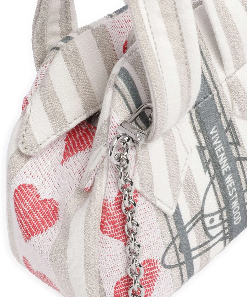 Vivienne Westwood Archive Linen Heart Stripes Mini Bandolera multicolour